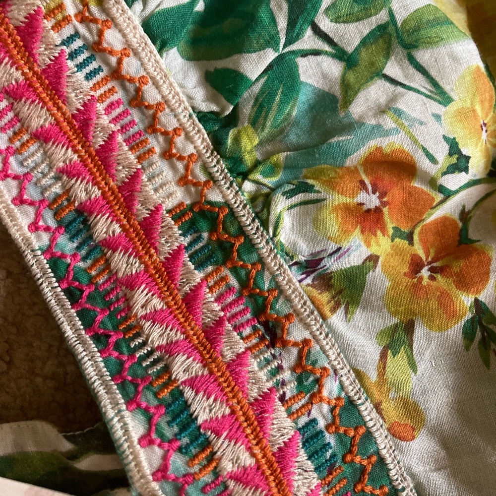 Johnny Was embroidered square neck peasant top boho NWT - Picture 11 of 14